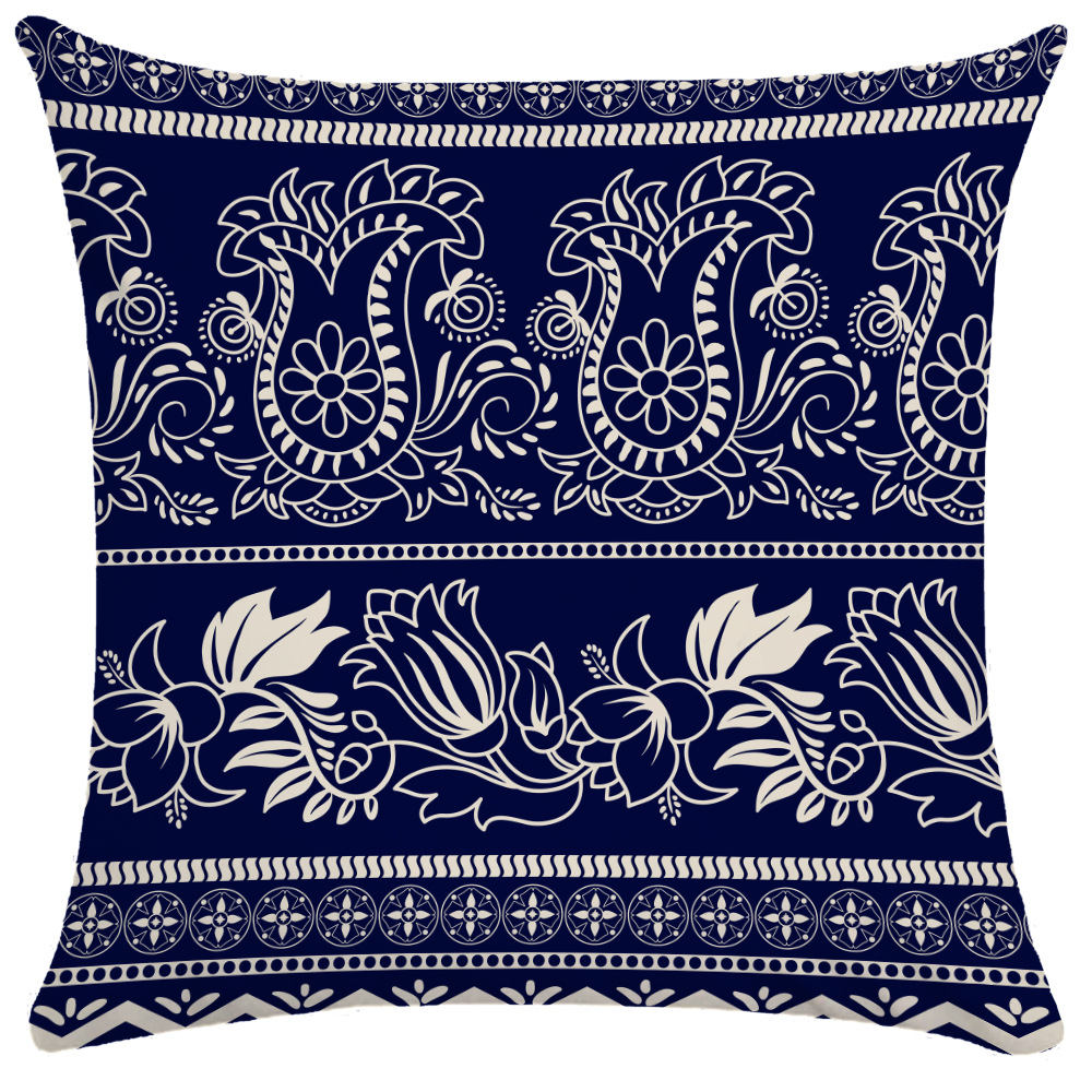 Classic blue and white pillow, pillowcase, print 7