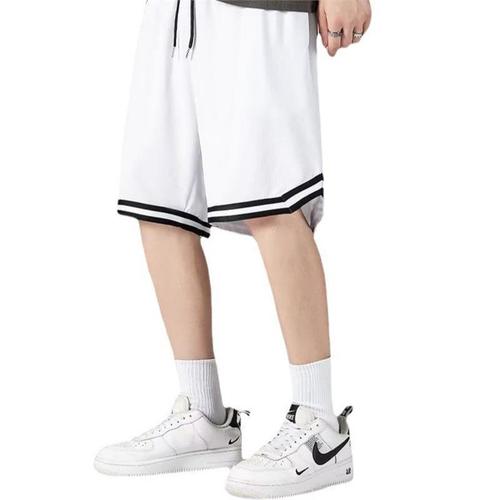Men's Summer Thin Loose Basketball Shorts, Trendy Brand Ice Silk Quick-Dry Casual Five-Pocket Pants