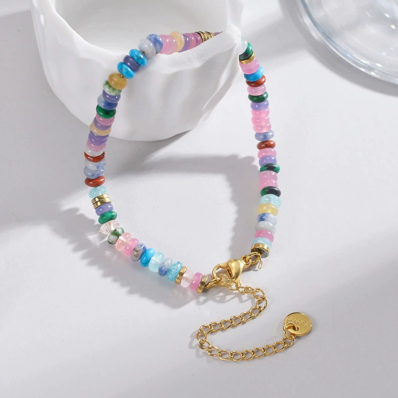 Органичный маленький дизайн бус bracelets, ювелирная нержавеющая сталь, аксессуар, французский стиль, лёгкая роскошь