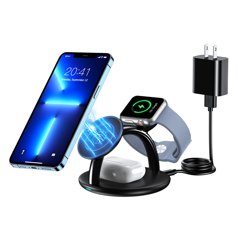 Amazon Explosions MagSafe15W Upgraded Three-in-One Strong Magnetic Wireless Charger Mobile Phone Watch Headset