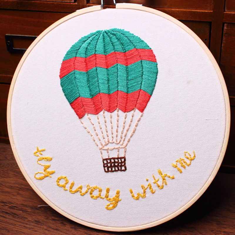 DIY Kit de bordado hecho a mano paquete de material delfín sirena globo de dibujos animados animal europeo transfronterizo inglés