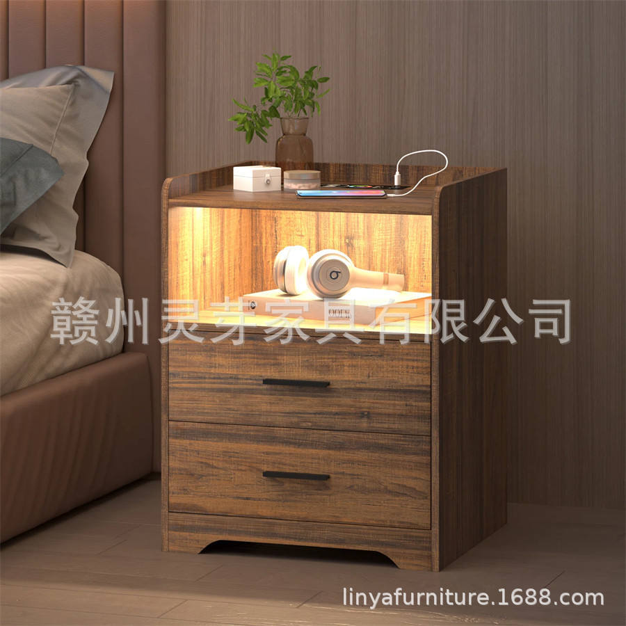 Amazon venta caliente de muebles de tablero con diodos luminosos recargables mesas de cama fábrica de comercio exterior al por mayor