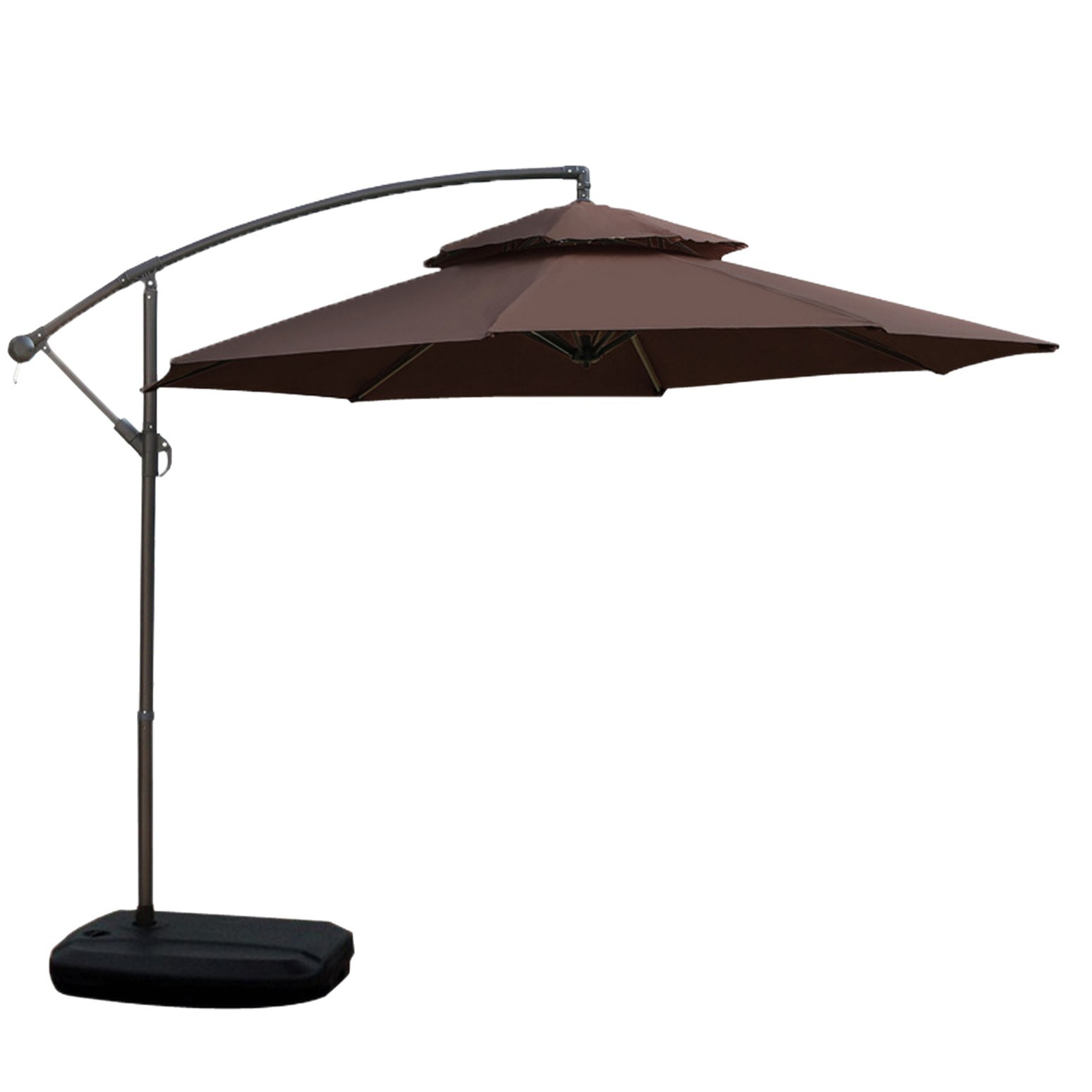 Sombrilla de doble techo tipo banana para exteriores, protección solar, para patio, uso doméstico, comercial, cafeterías al aire libre, tiendas de té con leche, venta al por mayor. image 6