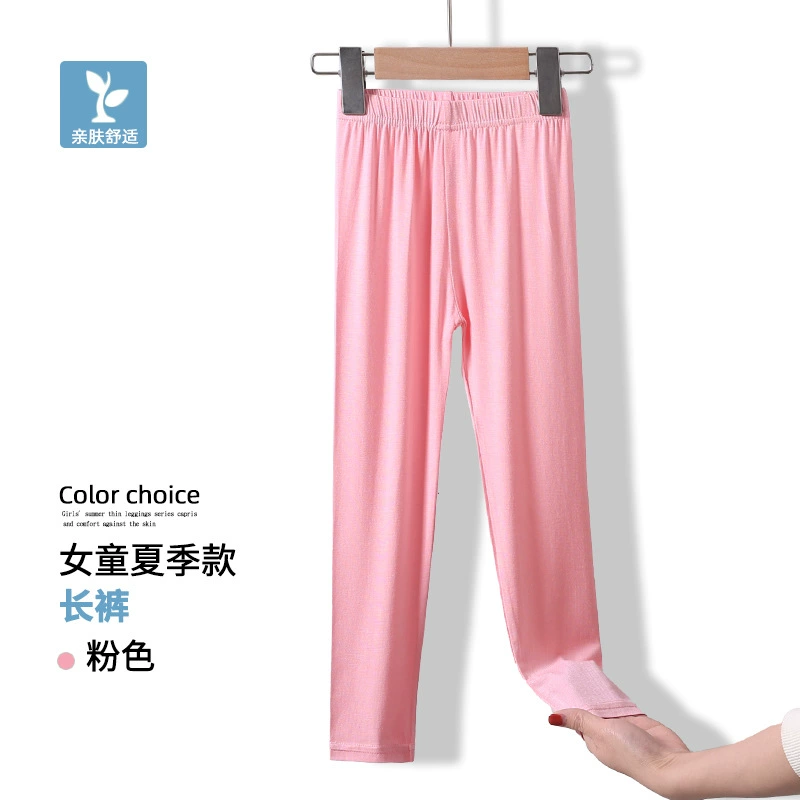 Summer leggings, black children's white colored trousers, for teenagers