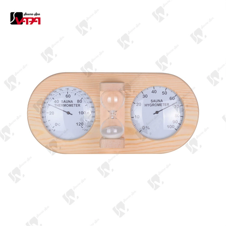 Сауна сосновый двойной исповедальный циферблат с песчаными часами деревянный гигрометр аксессуары для сауны сухая парная