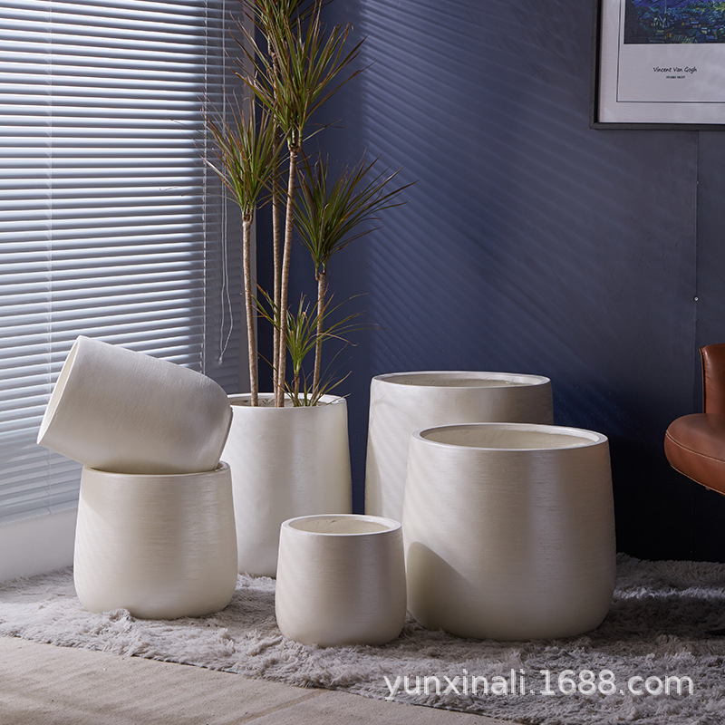 Nueva maceta de magnesio gran calibre nórdica decoración del hogar decoración de varias piezas de decoración combinada para el interior del centro comercial de alta calidad