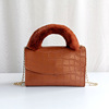 Shoulder bag, one-shoulder bag, 2021 collection, Korean style, crocodile print