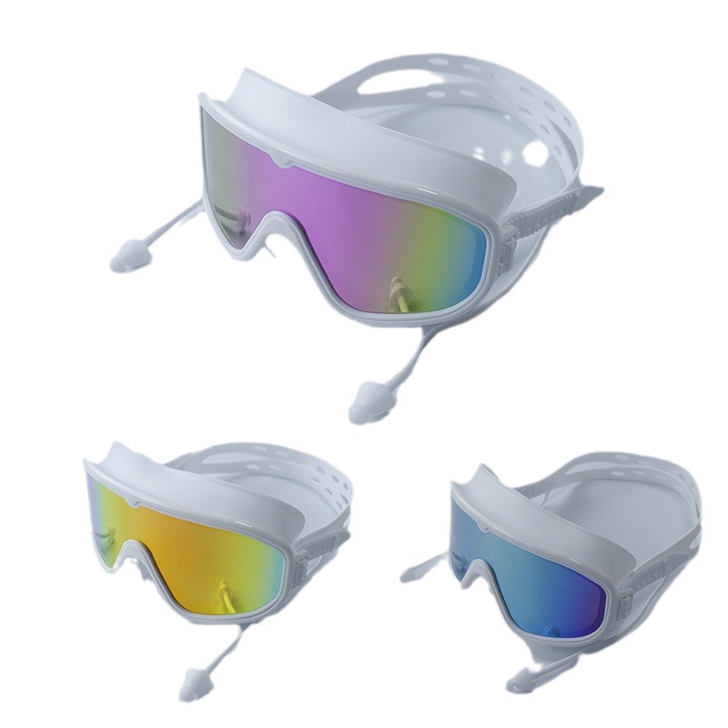 Gafas de Natación de Marco Grande de Silicona y PC Impermeable Anti-Empañamiento para Adultos image 6