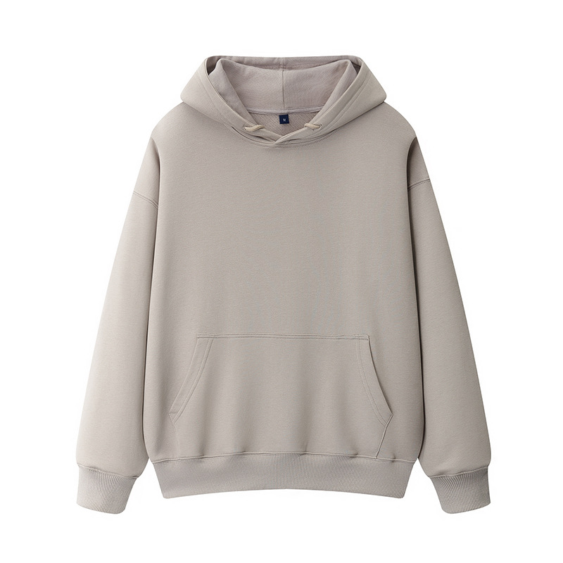 Marca de moda suéter pesado de los hombres de encargo de los hombres y las mujeres fuera del hombro suéter de terry suelto de algodón con capucha abrigo de los hombres