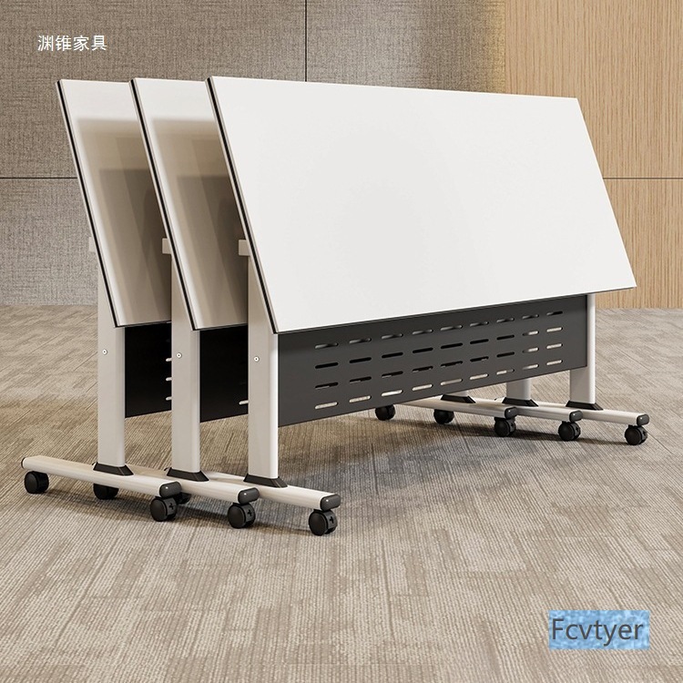 Ji Fei Xiang Movable Folding Training Table and Chair Combination Double Office Desk Splicing Movable Long Table Folding