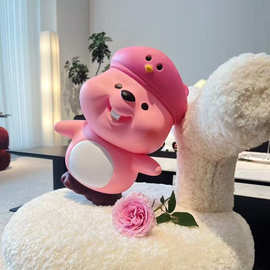 大号露比loopy 手办反骨仔小海狸开心日常系列客厅装饰潮玩摆件