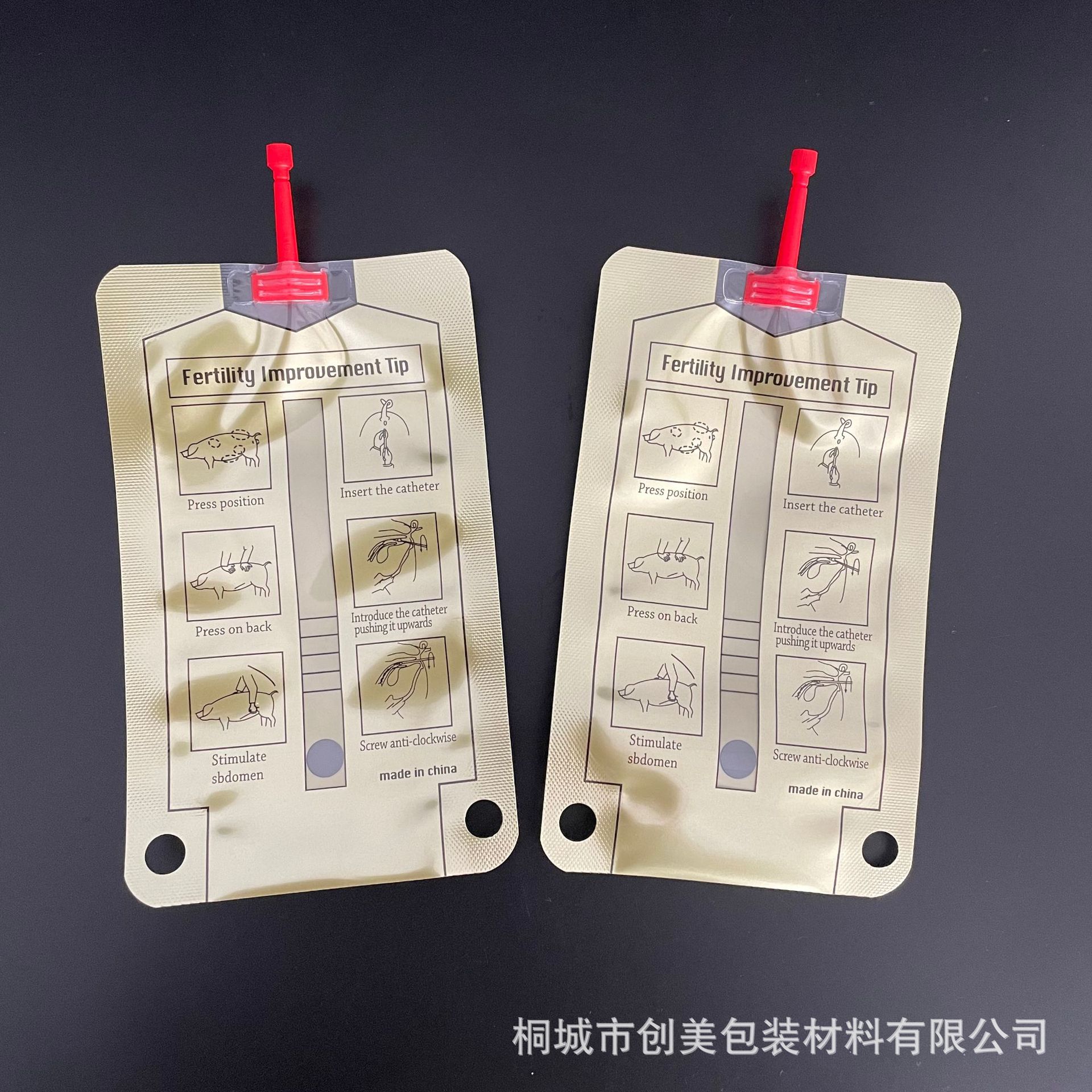 Professional Artificial Insemination Pig Semen for Pig Farms Manufacturer Customized 100ml Animal Sperm Storage Bag Ny/Pe Fine Suction