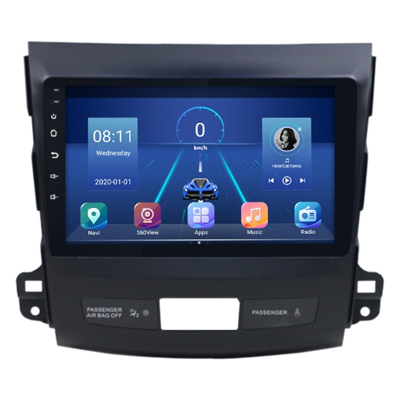 Para Mitsubishi outlander Android reproductor de navegación inteligente MP5 Radio 4 + 64 incorporado carplay