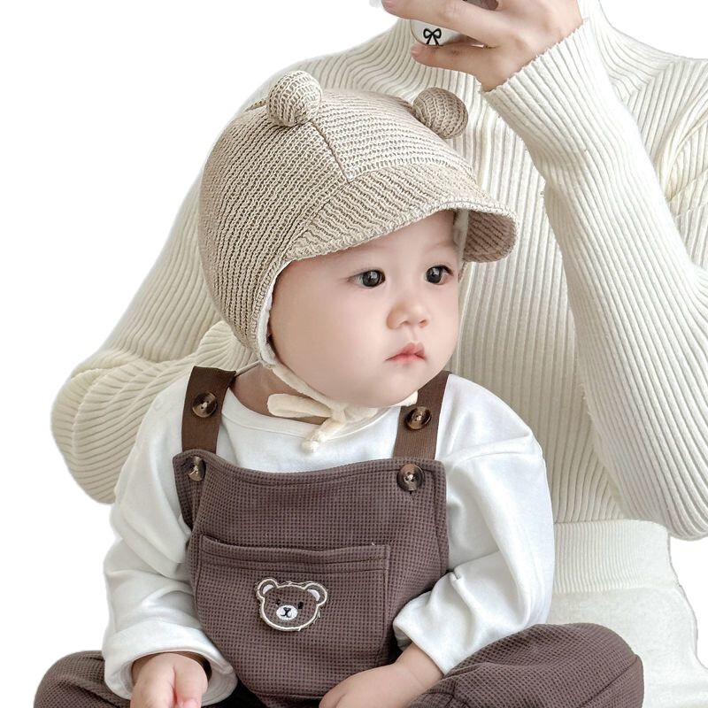 婴儿帽子春秋款胎宝宝针织爱护囟门月龄可爱婴幼儿秋冬季护耳保暖|undefined