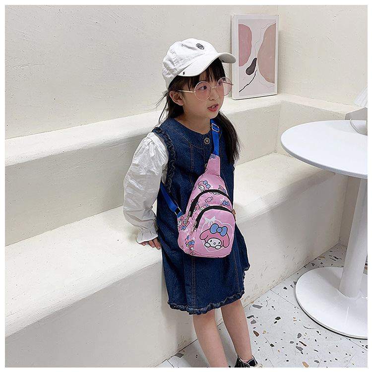 New children's chest bag, cartoon bag, printed canvas bag, cute baby coin purse, fashionable boys' and girls' crossbody bag undefined
