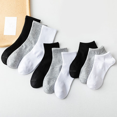 White Socks Women Mid-Calf Socks Combed Cotton Sweat Absorbent Couple Socks Thin Model Simple Sports Socks Zhuji Wholesale