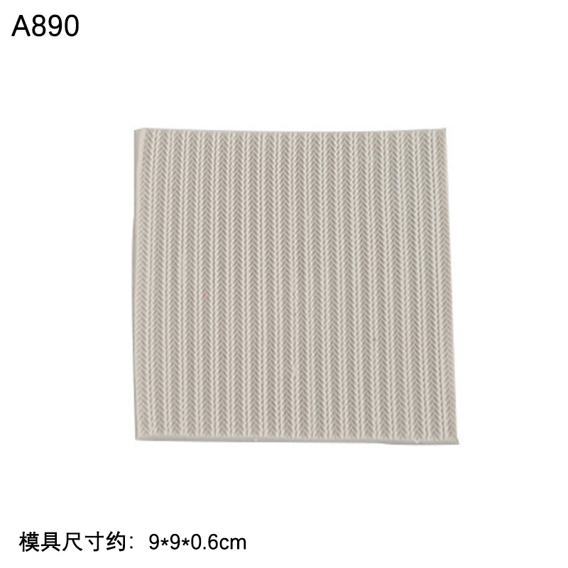 Molde de impresión patrón tejido silicona fondant arcilla molde DIY pastel hecho a mano hornear aromaterapia accesorios yeso