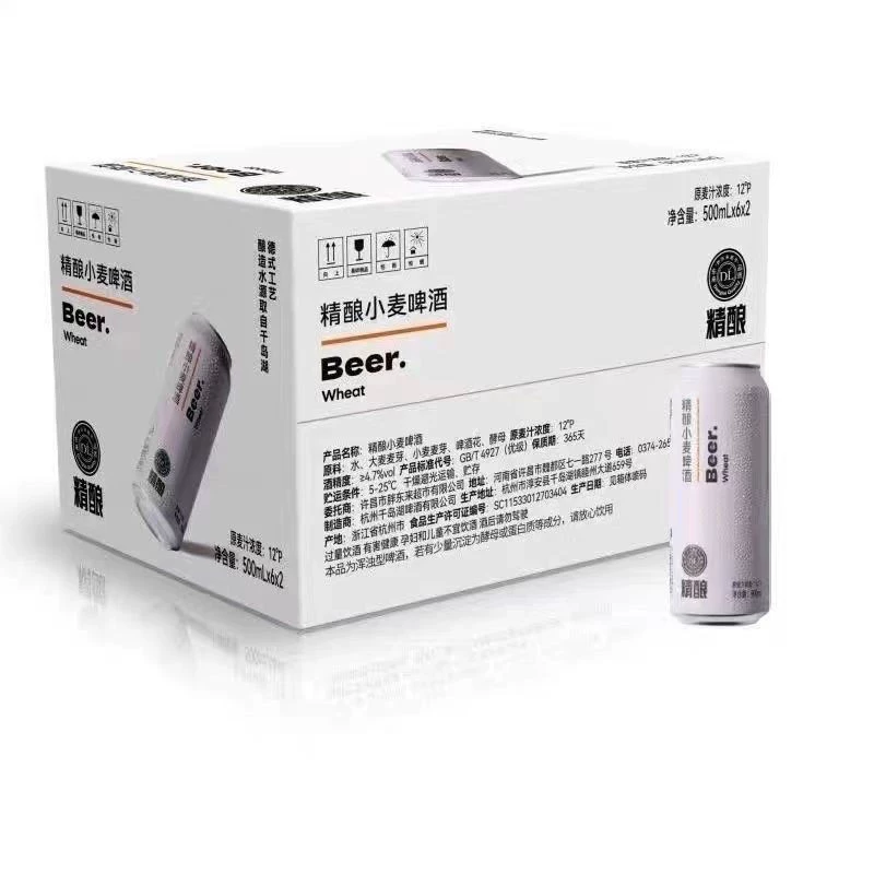 Бесплатная доставка Beer Крафтовое пшеничное пиво 500 мл оригинального сусла Концентрация 12P Fat Donglai супермаркет Donglai качество