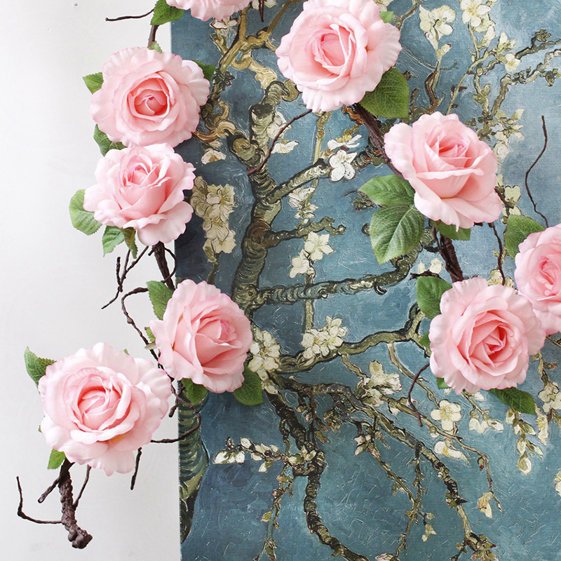 Shangfan artificial flower vine plastic flower rattan wall hanging…
