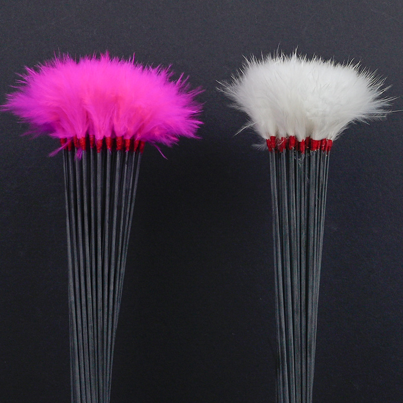 Ears cleaning tools set with carbon handle, snow feather ear scoop, tickling ear hair, goose feather stick, professional technician tools, wholesale