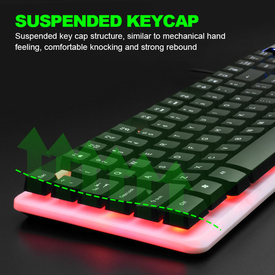 LIMEIDE magnesium GTX350 game luminous keyboard mouse USB mechanical feel wired keyboard mouse suit cross-border