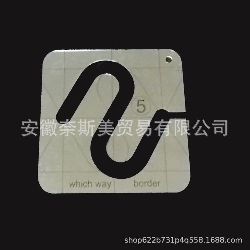 Plantilla de regla de costura acrílica DIY Plantilla de patchwork de kit de costura hueco de forma especial de 11 piezas