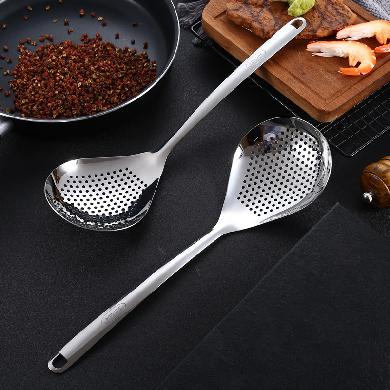 304 stainless steel colander for home kitchen, dumpling noodles, peppercorns, large colander, frying filter, hot pot spoon