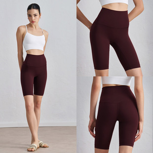 Carefully Selected Tongji Five-Point Shorts for Fitness, Cycling, Yoga, High-Waisted, Butt-Lifting, Seamless Leggings for Women, Summer Outdoor Sports