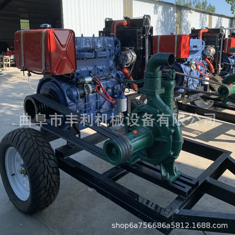 四缸款浇地灌溉高压泵四缸12寸大流量工程排水泵市政防汛柴油水泵