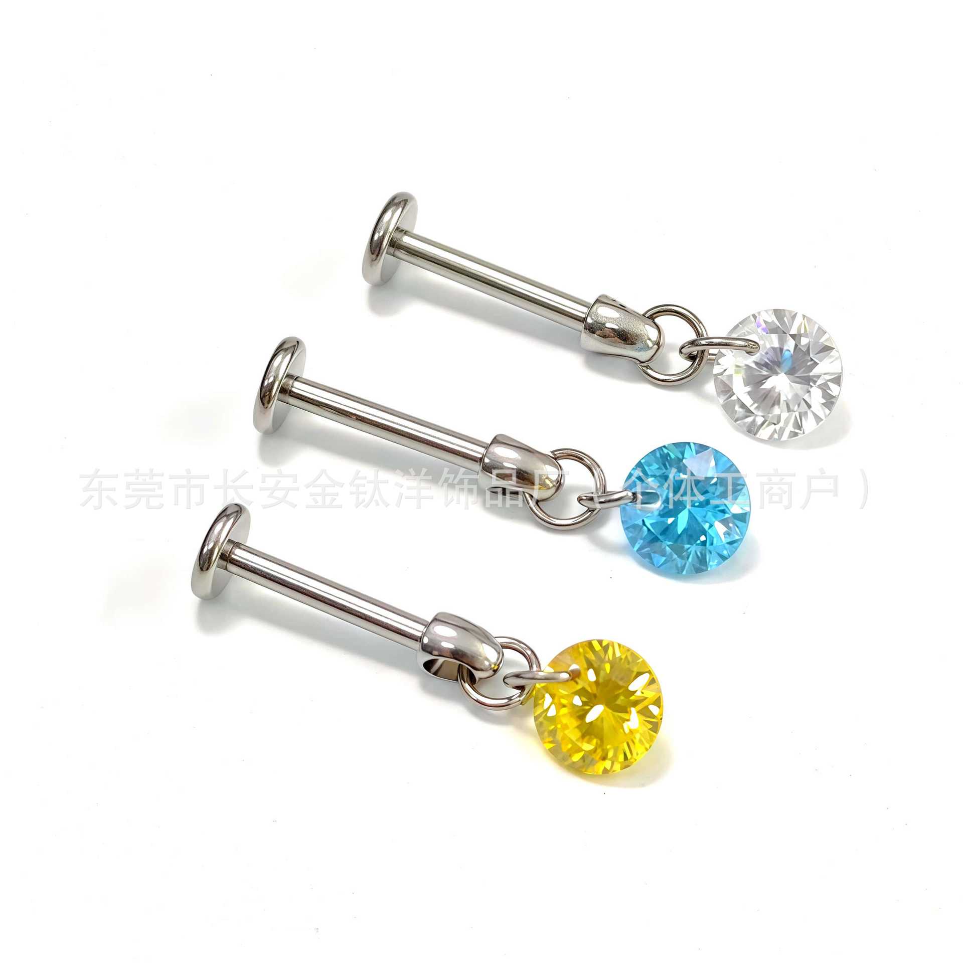 Labret piercing jewelry detail image
