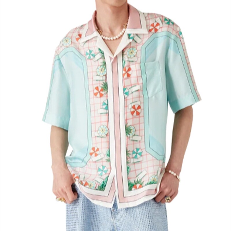 2026 Cross-Border Hot-Selling Foreign Trade Men's Short-Sleeved Shirt 3D Digital Printing Loose Casual Exquisite and Comfortable 2026 Cross-Border Hot-Selling Foreign Trade Men's Short-Sleeved Shirt 3D Digital Printing Loose Casual Exquisite and Comfortable