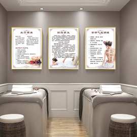 图片海报贴纸墙壁画广告宣传挂画所美容院养生中医理疗馆会装饰品