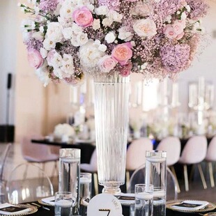 BBGLASS Antique Glass Wedding Banquet Home Flower Arrangement Vessel Modern Simple Decorative Ornaments
