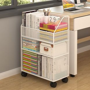 Table Storage Shelf Movable Small Bookshelf Desk Storage Shelf Simple Iron Storage Zhao Zhiyi
