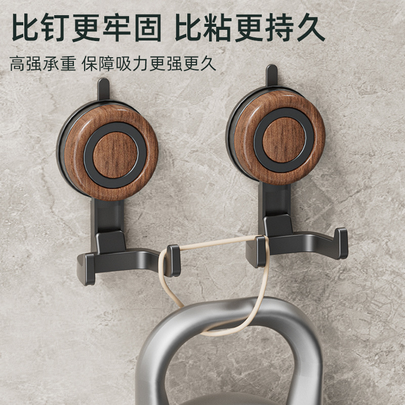 Suction cup hook non-perforated sticky hook strong load-bearing bathroom wall door rear seamless light luxury hook for reuse