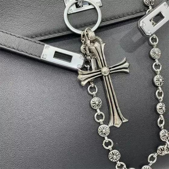 Bag Chain Cross Pendant, Flower Ball Buckle, Birkin Bag Charm, Accessories, 2026 New Model Chain Ornament