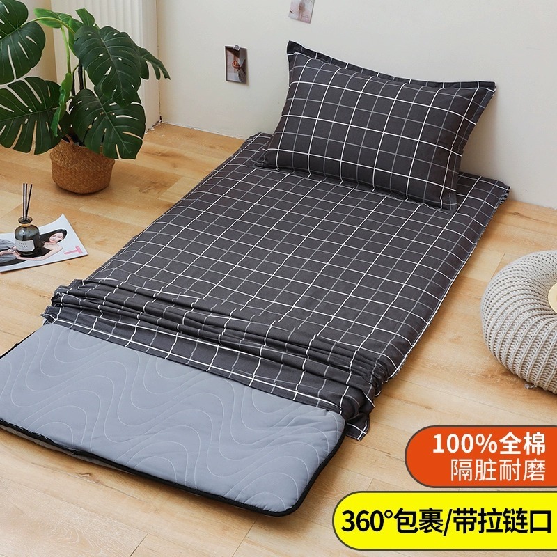 Funda de colchón de algodón 100% funda de edredón dormitorio de estudiantes funda protectora de colchón con todo incluido funda de cojín funda de edredón funda antipolvo