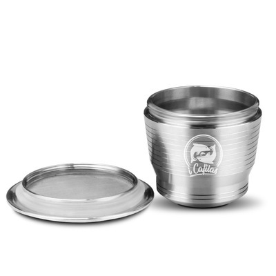 Polvo presionando traje de martillo de acero inoxidable cápsula de café shell circulación repetida nesipaso aparato de café dispositivo de polvo sólido