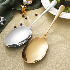 304不鏽鋼公用勺自助餐分菜大公勺家用酒店餐廳長柄分餐服務勺子