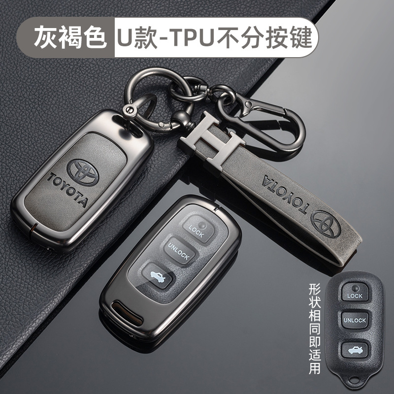 토요타 U 모델 TPU 회갈색 + H 가죽 스트랩 + 말굽 버클