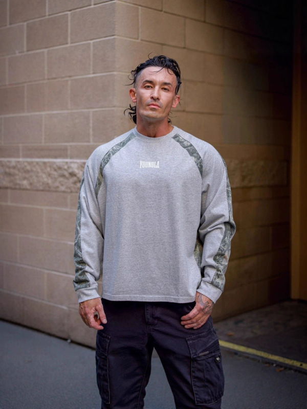 美式复古男士水洗宽松休闲运动卫衣健身潮牌YOUNGLA秋冬重磅上衣|undefined