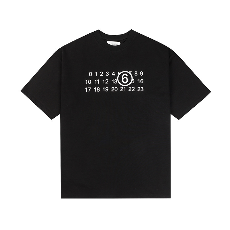 24SS 新デジタルパターンラウンドネックメンズとレディースのトレンディな半袖コットンカジュアル T シャツシリーズ|undefined