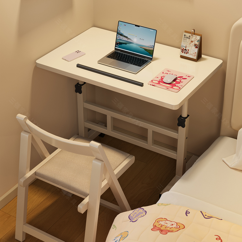 Adjustable Folding Bedside Table for Laptops, Small Desk for Bedroom, Home Use, Student Study Desk, Simple Small Computer Desk for Small Apartments