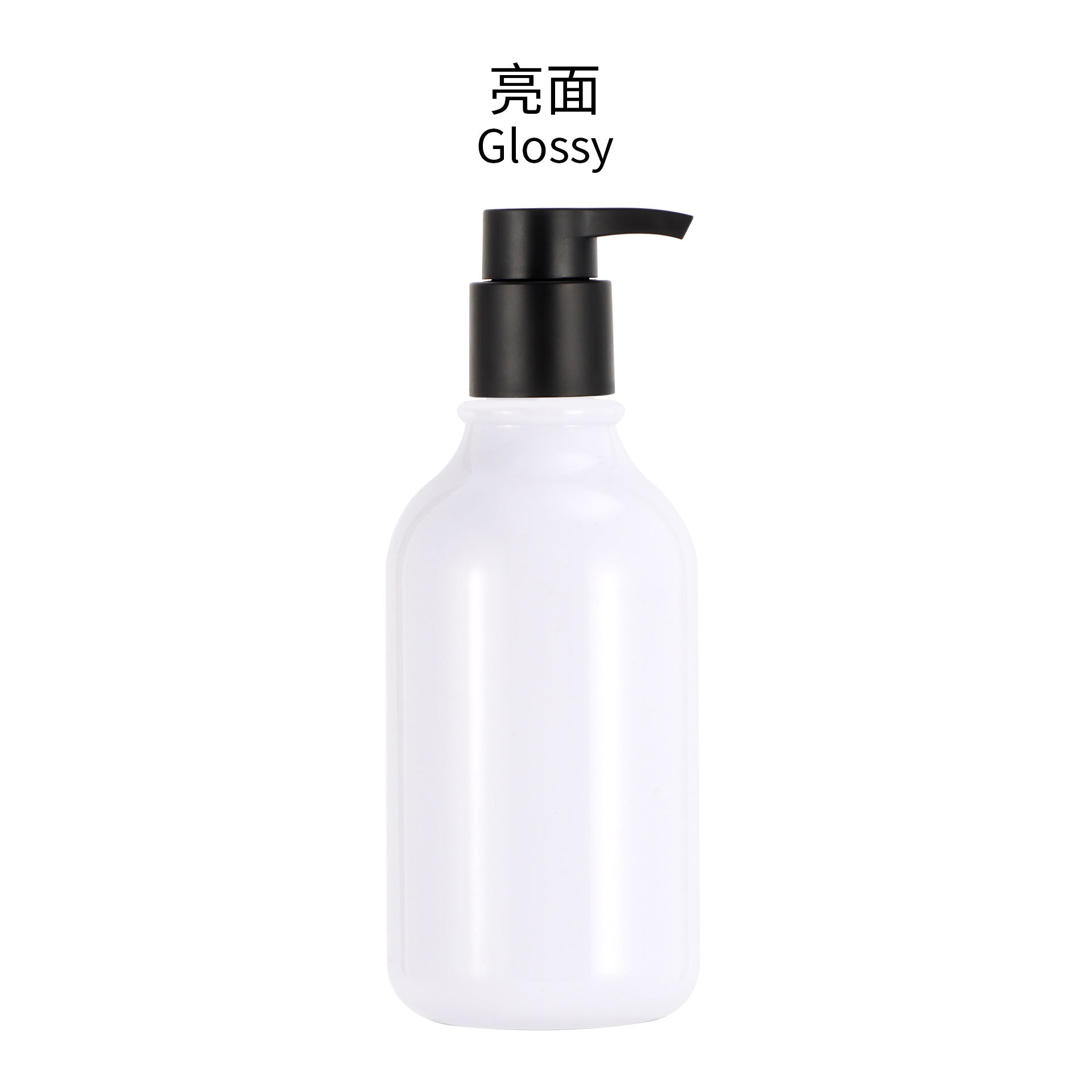 En stock Botella de champú PET de plástico esmerilado negro de 500ML Botella de loción Botella de gel de ducha cosmética Botella secundaria