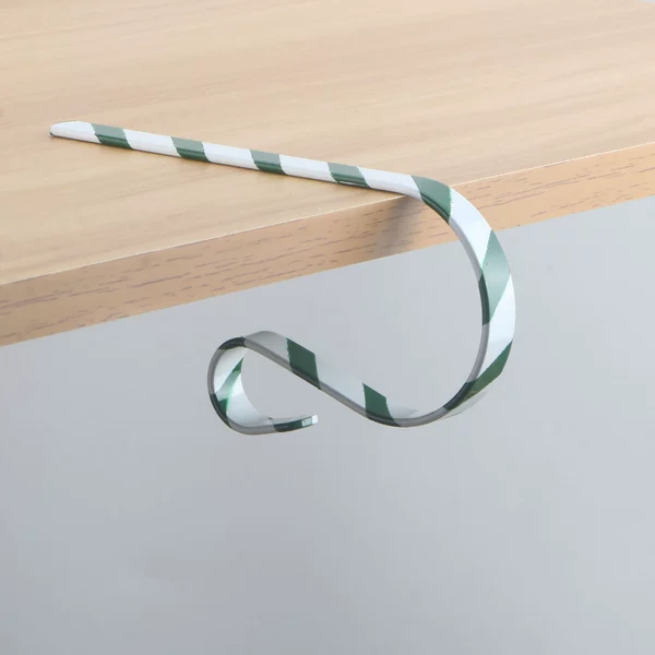 Green and white two-color hook