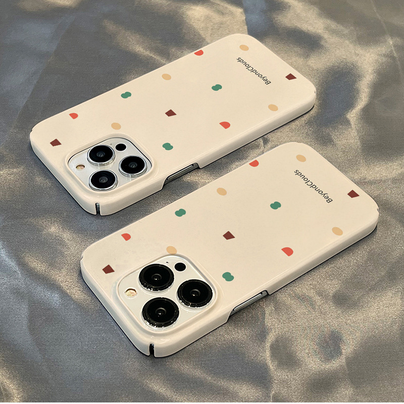 Passend für 14 Telefon 12 Filmhülle, iPhone 13 plus minimalistisches Tupfenmuster_voghion.com