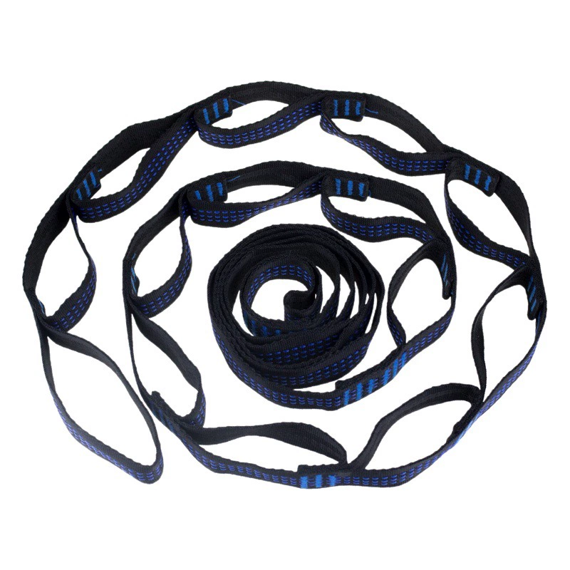 Синий гамак имитация нейлонового ремешка 5 колец 14 колец узел несущей втулки Черный уличный гамак из полиэстера