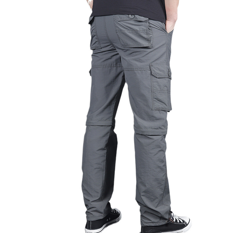 Quick dry summer thin climbing breathable removable trousers