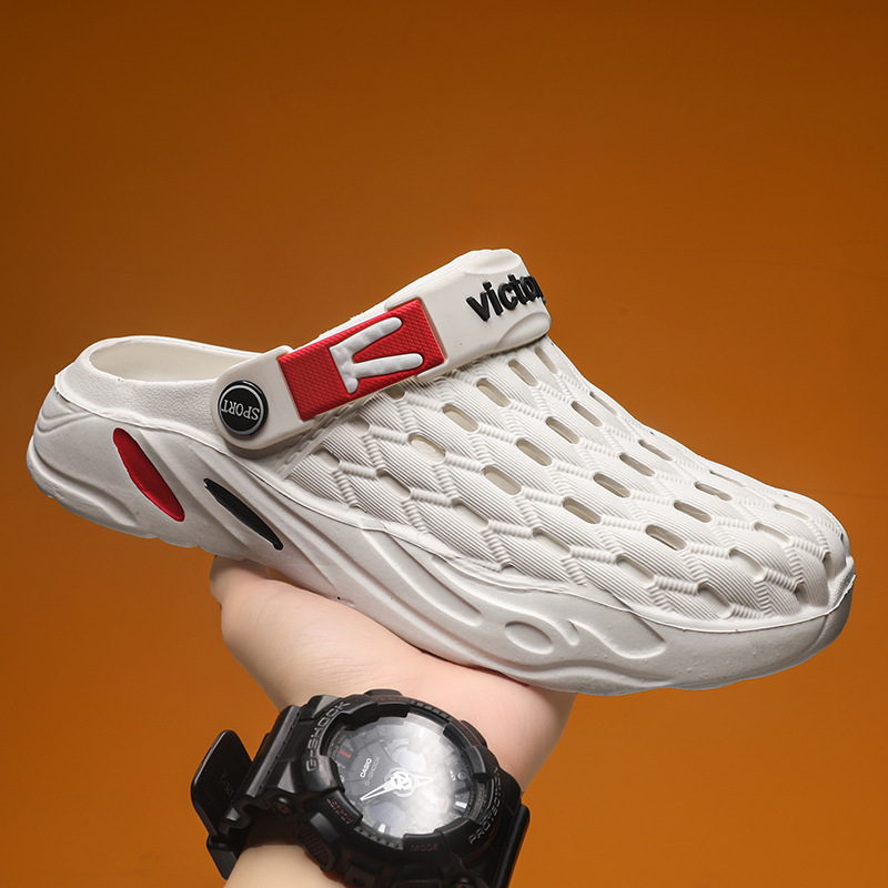 Hole Shoes Casual Thick-soled Non-slip Wear-resistant Beach Sandals Cross-border Large Size Dung-feeling Summer New Style Outer Wear Slippers