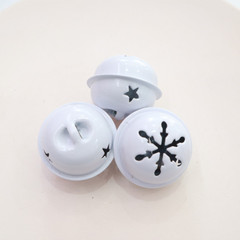 Baked-Paint Snowflake Hollow-Out Bell Flower Ornament for Daily Decorations, DIY Keychain Accessories, and Christmas Five-Star Iron Bell Lights